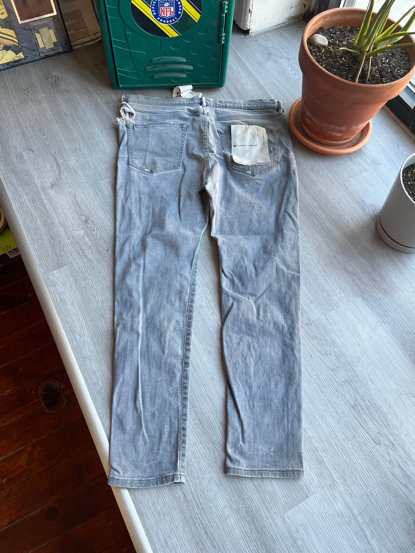 Purple Jeans (Grey Canvas)